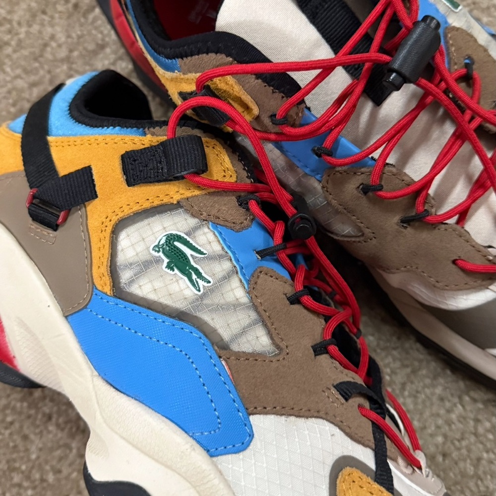 Lacoste Multicolor Sneakers with Red Laces